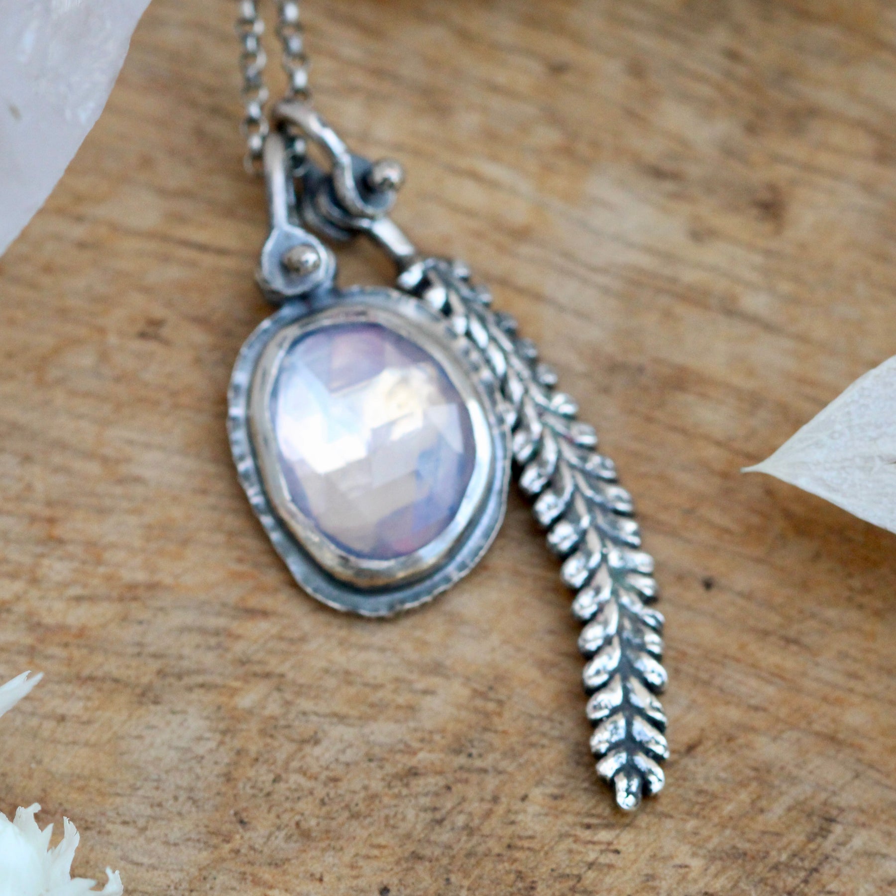 Lavender Leaf with lilac quartz Wildflower Wanderings