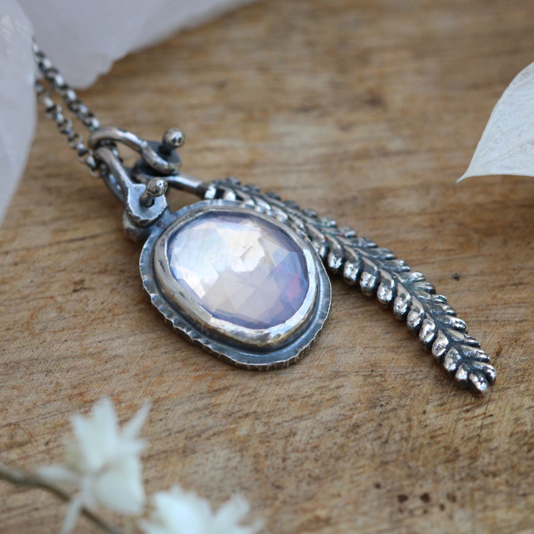 Lavender Leaf with lilac quartz Wildflower Wanderings