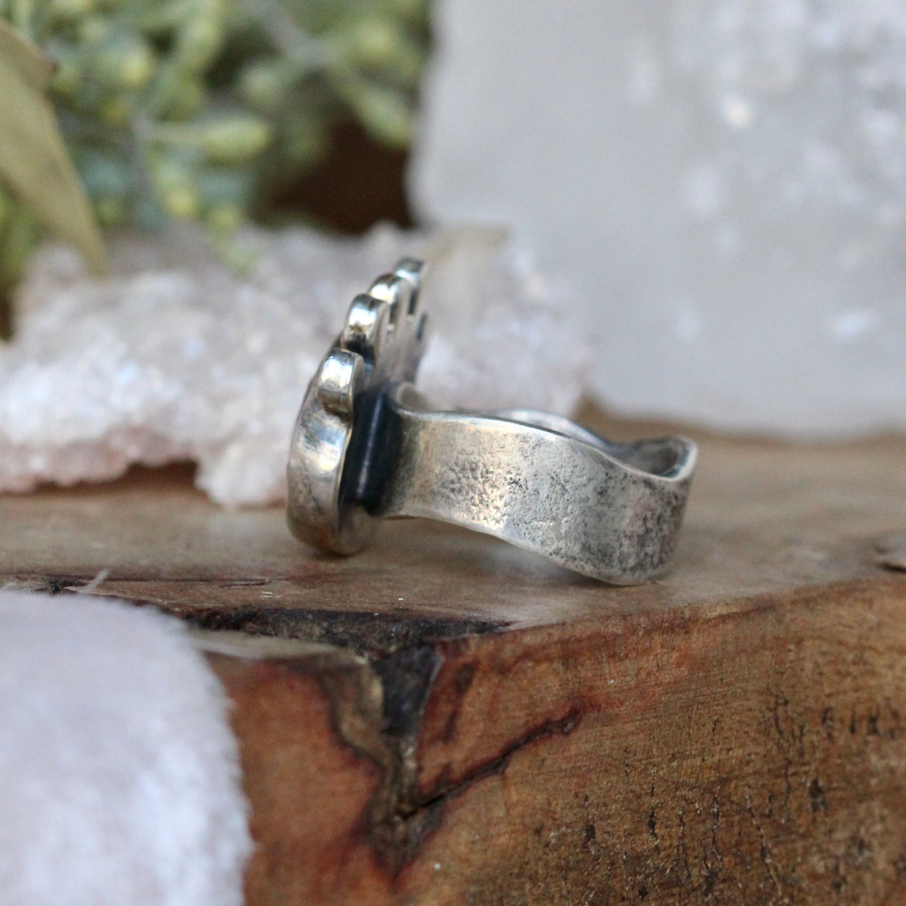 LOVE NOTES Ruby Crown ring Sterling Silver with 14k accent