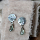 Aquamarine gemstone and silver Midnight Garden Earrings