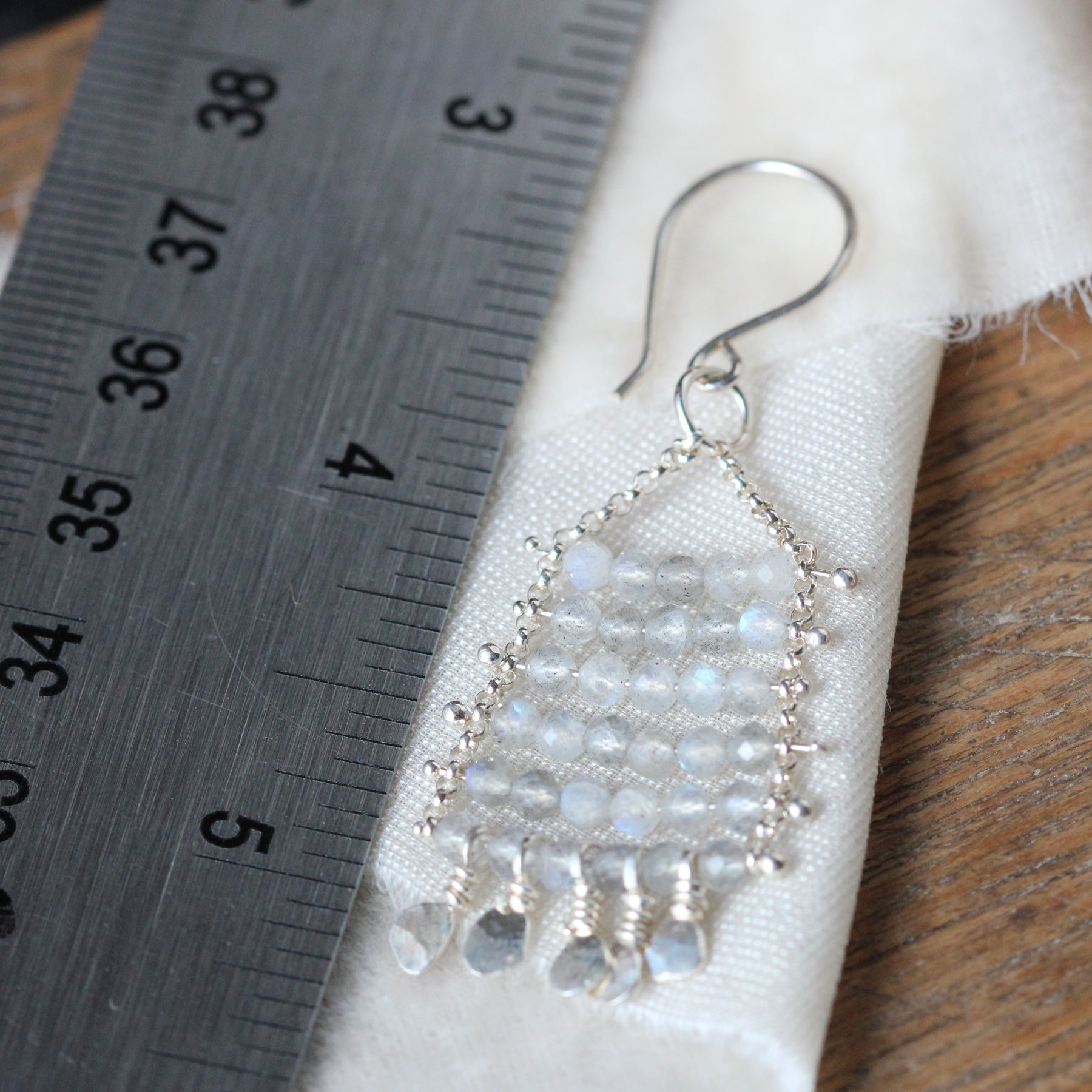 Labradorite Gemstone dangle earrings