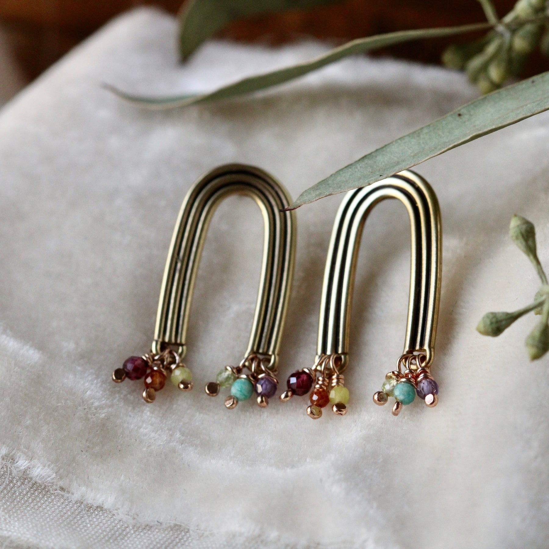 Talismans Of Hope Rainbow Bronze Post Earrings