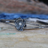 Sterling silver Poppy Cuff Bracelet