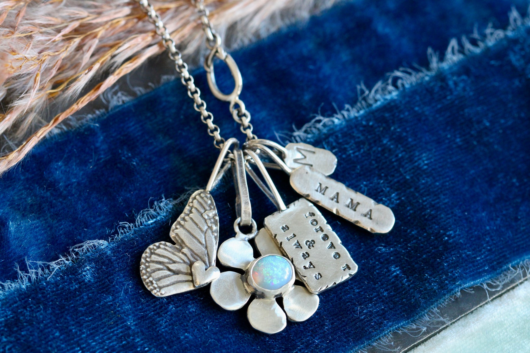 With Brave Wings Monarch sterling silver charm