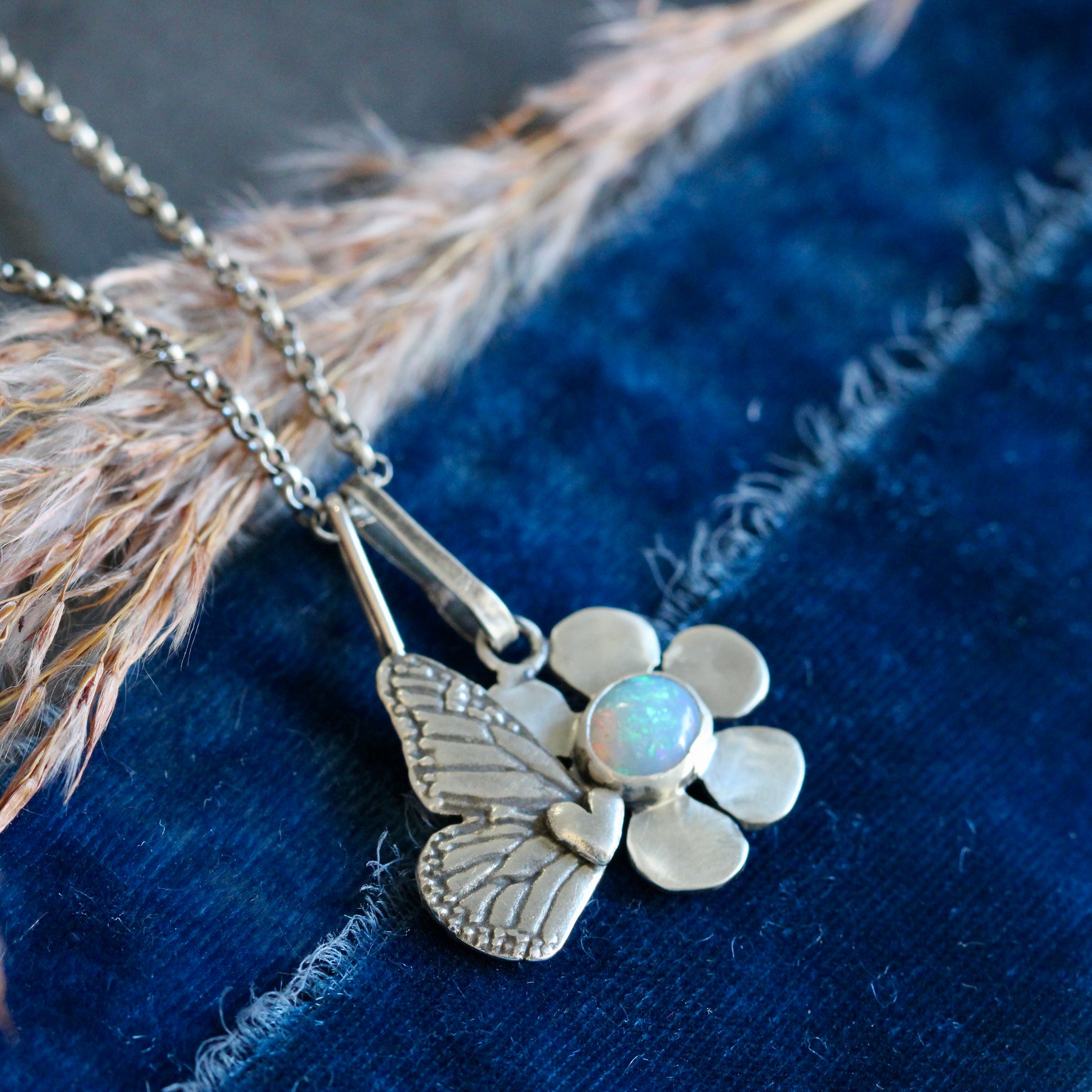 With Brave Wings Monarch sterling silver charm