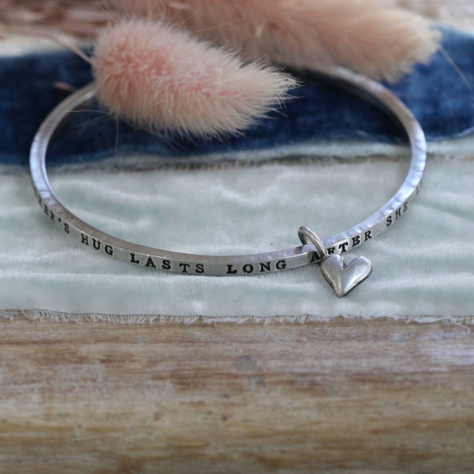 A Mother's Hug sterling silver bangle bracelet