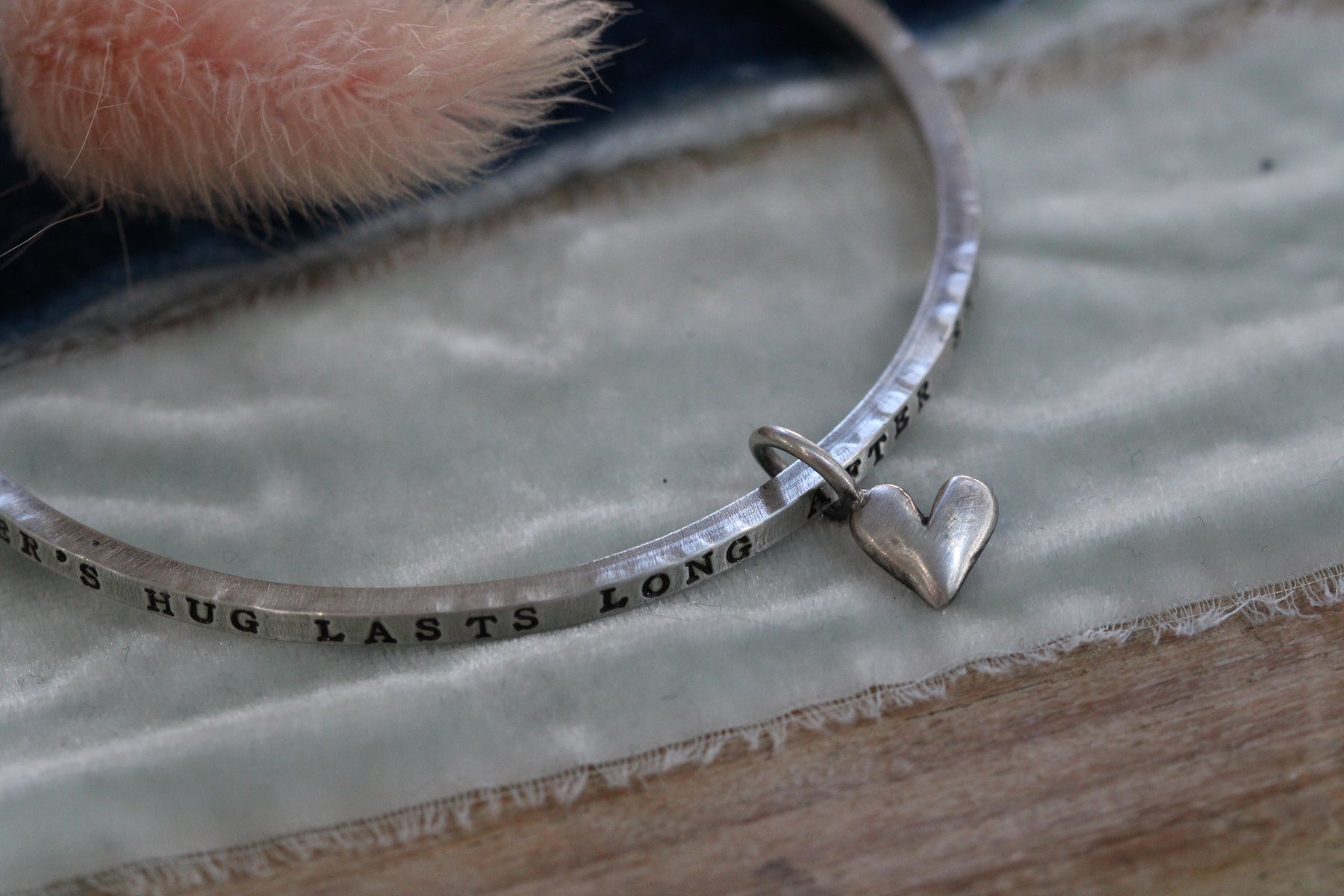 A Mother's Hug sterling silver bangle bracelet