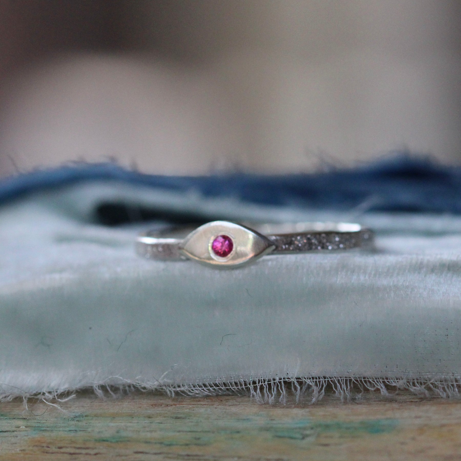 Guardian Birthstone Sterling Silver Ring