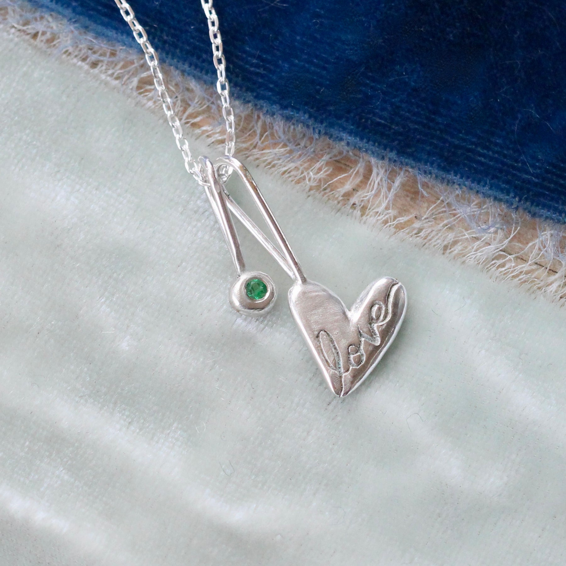 Heart & Light Necklace Sterling Silver and Birthstone necklace