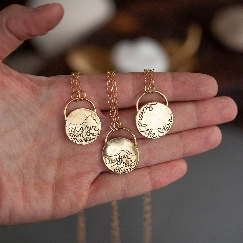 Midnight Mountain Bronze Adventure Necklace