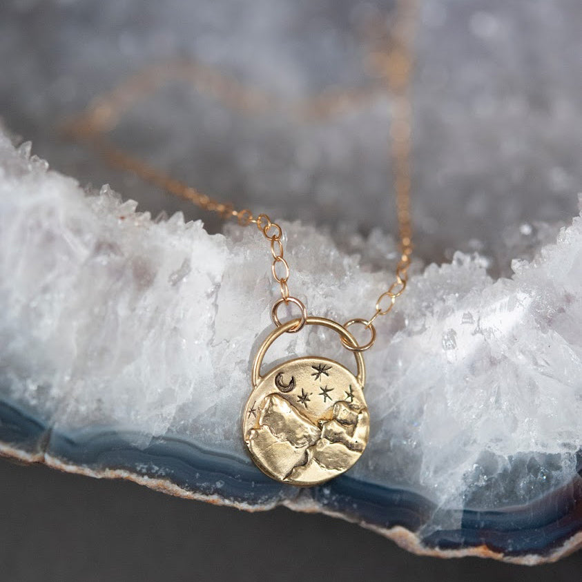 Midnight Mountain Bronze Adventure Necklace