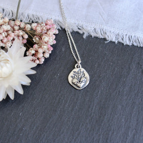 Sacred Heart Sterling Silver Necklace