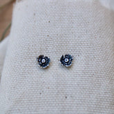 Summer Poppy Silver Post Earrings