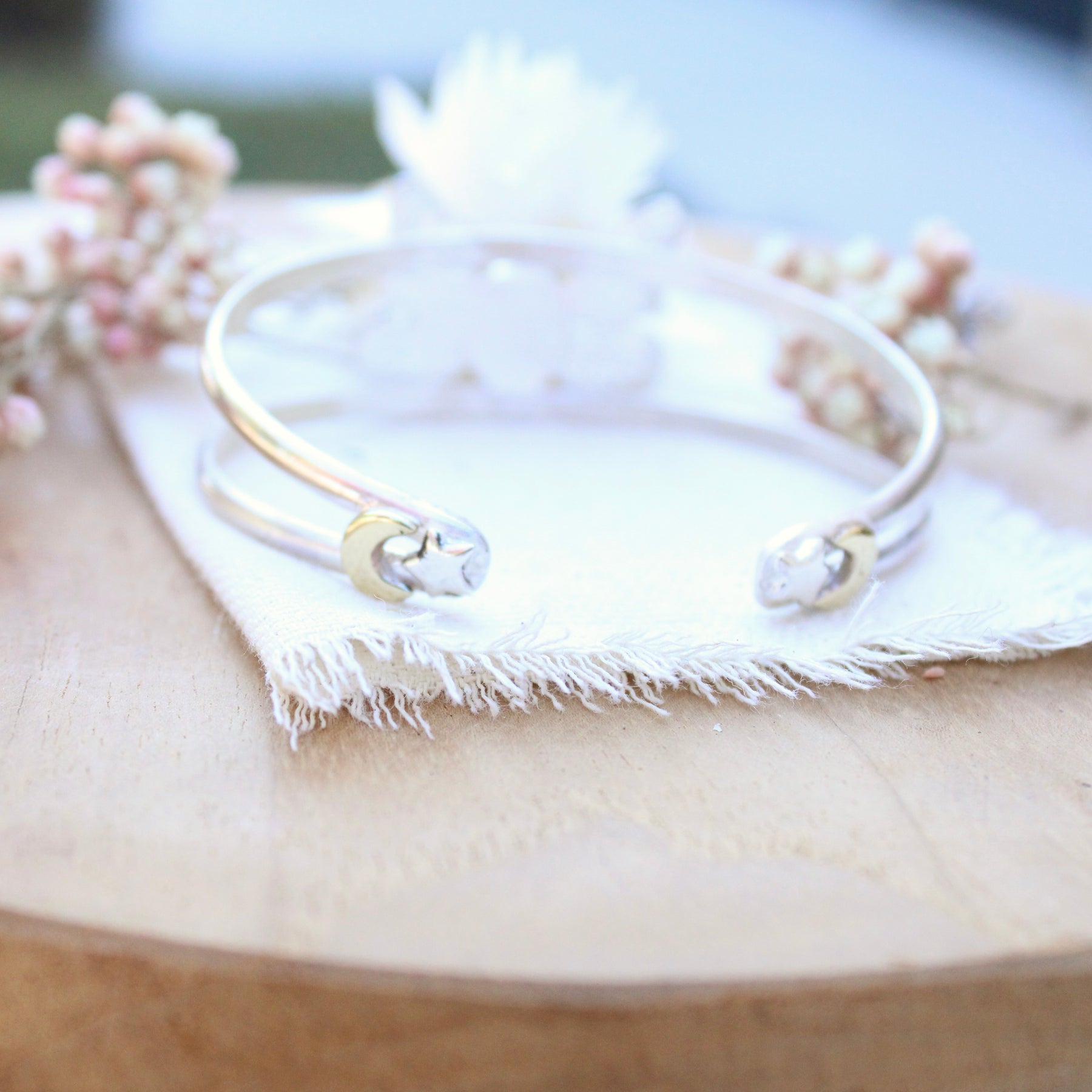 Monarch Butterfly With Black Opal Cuff Bracelet