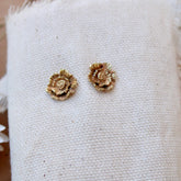 Summer Poppy Large Bronze Post Earrings