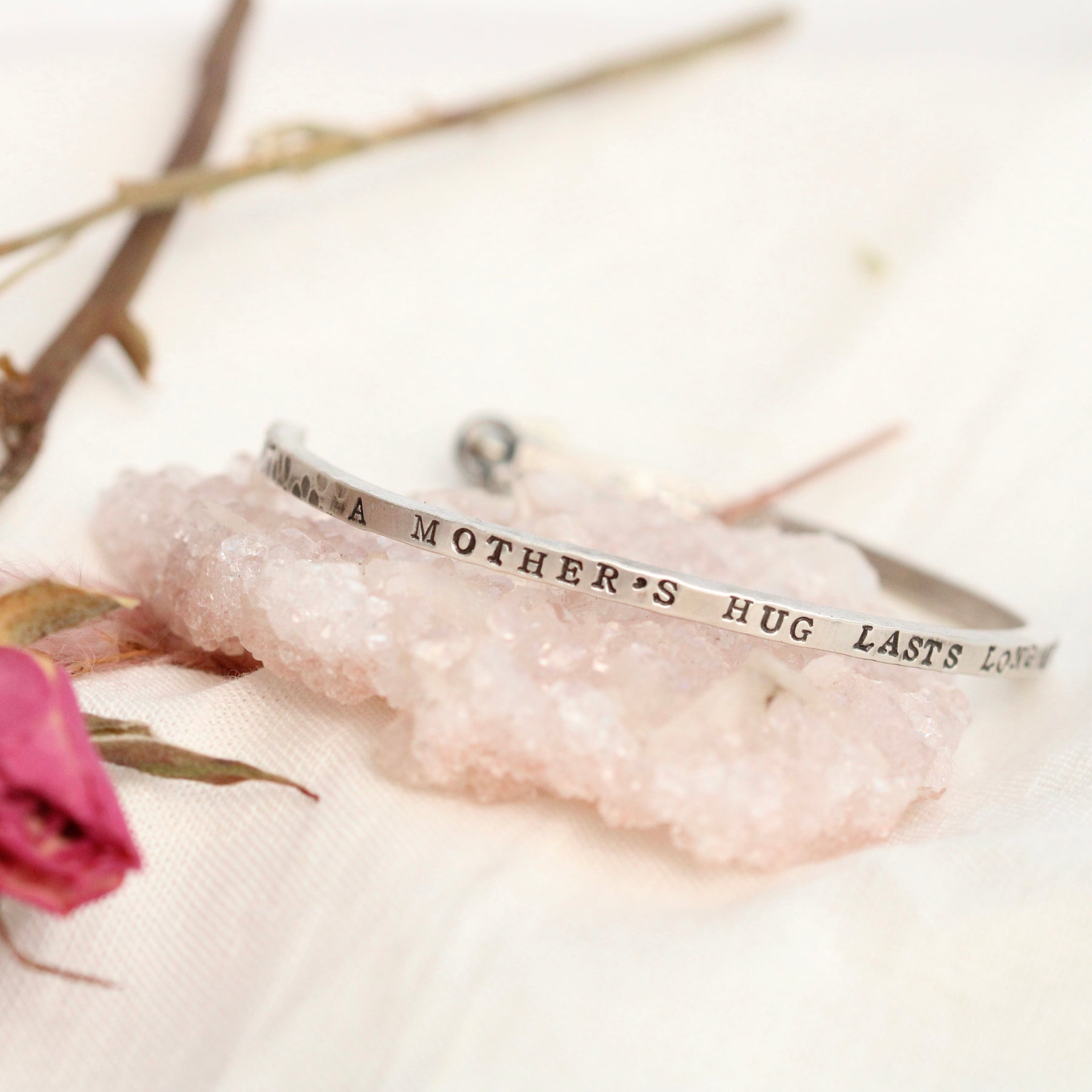 A Mother's Hug sterling silver cuff bracelet
