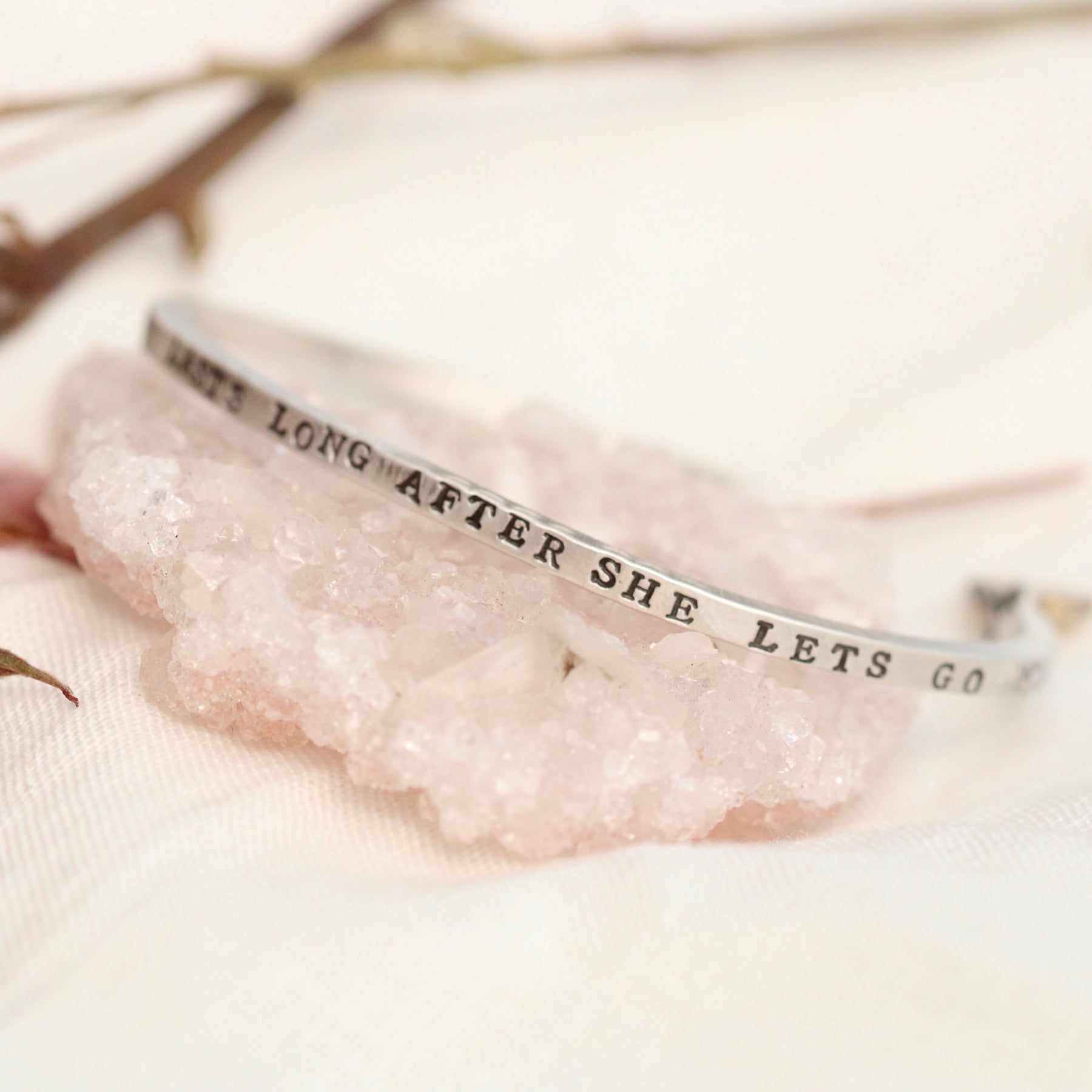 A Mother's Hug sterling silver cuff bracelet