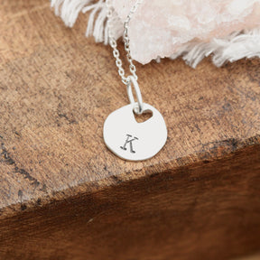 Sterling silver initial charm necklace