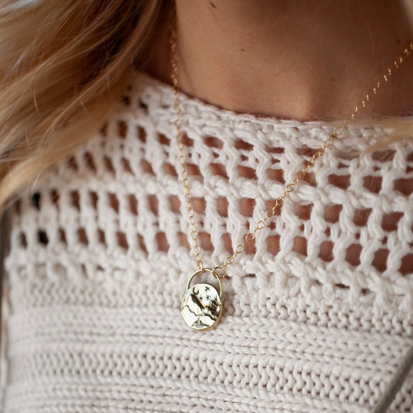 Midnight Mountain Bronze Adventure Necklace