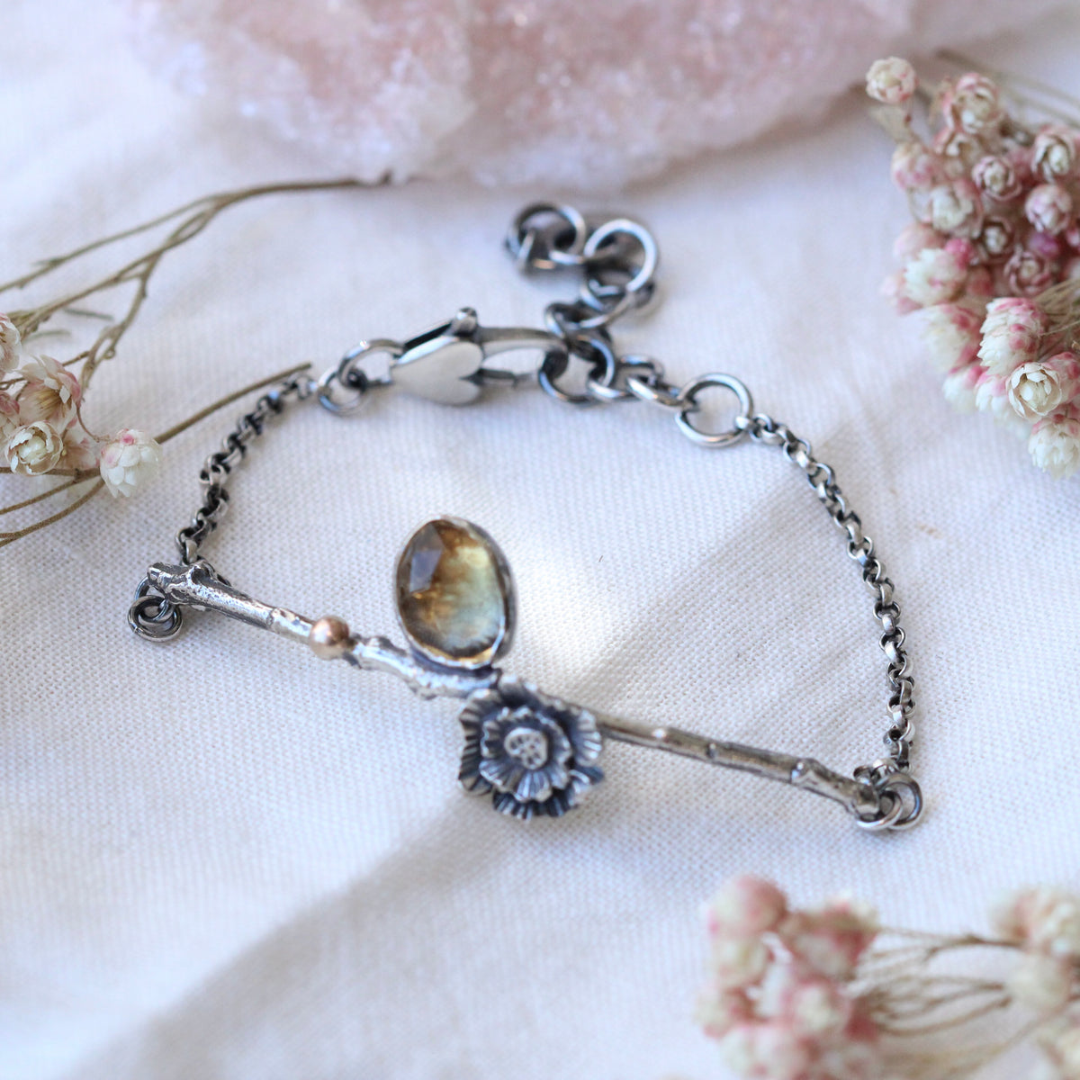 Clearance Sale Poppy and Twig Citrine Silver Bracelet