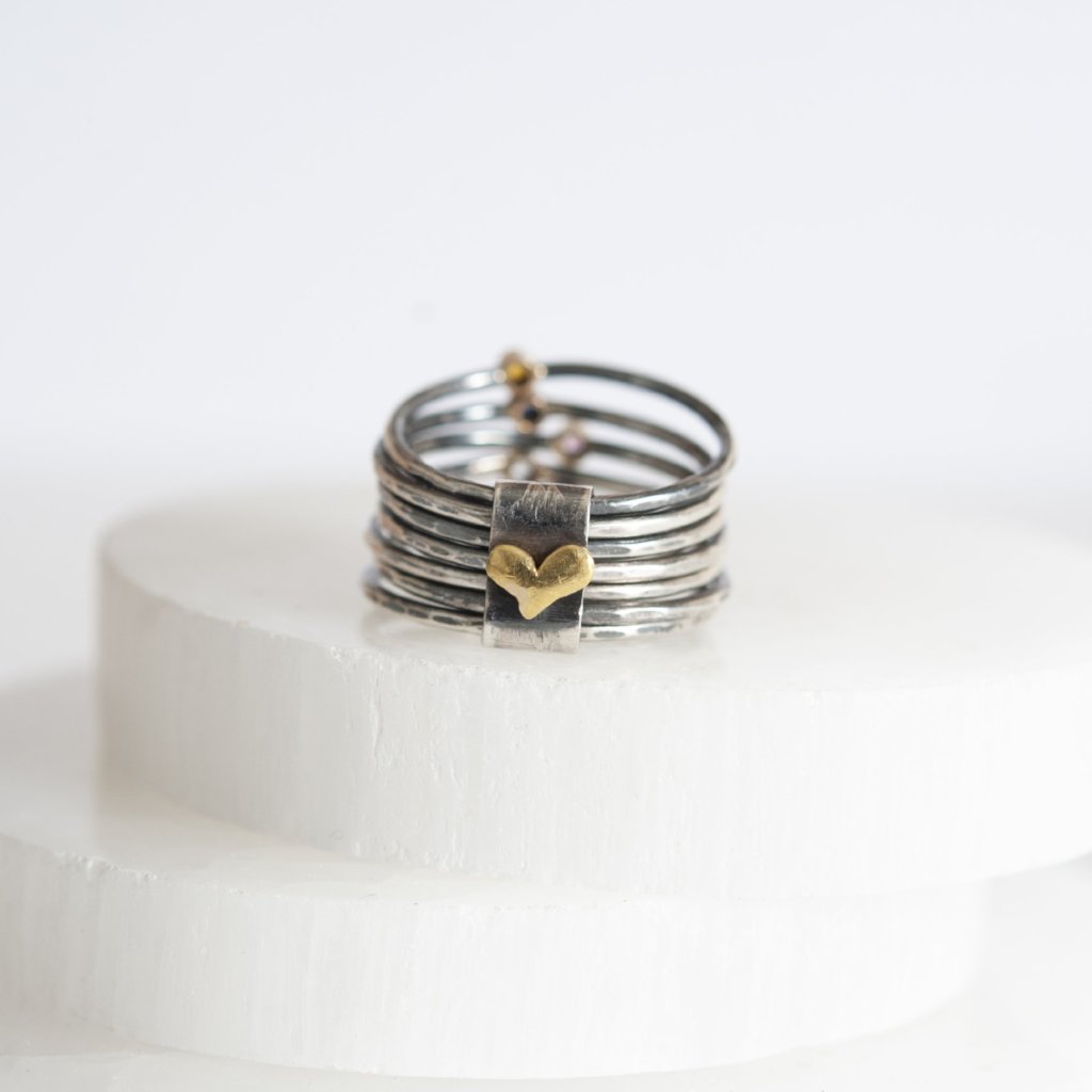 Bound by Love Gemstone Stacking Ring Set