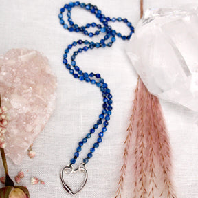 Kyanite Hand Knotted silk necklace