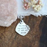 Personalized Moon and Stars Pendant Sterling silver