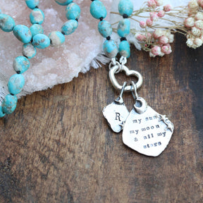 Personalized Moon and Stars Pendant Sterling silver