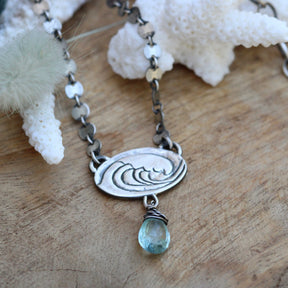 Pacific Waves sterling silver necklace beach comber collection