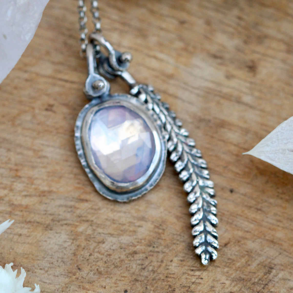 Lavender Leaf with lilac quartz Wildflower Wanderings