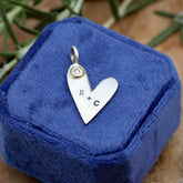 Anniversary Heart Sterling silver and 14k Gold and Diamond