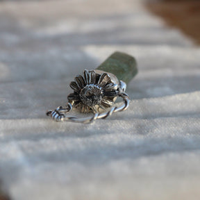 Green Tourmaline raw crystal necklace