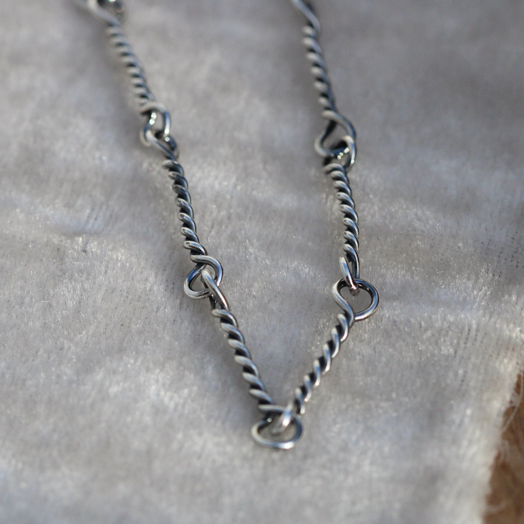 Sterling silver twist necklace