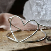 LOVE NOTES Sterling Silver Heart Cuff Bracelet