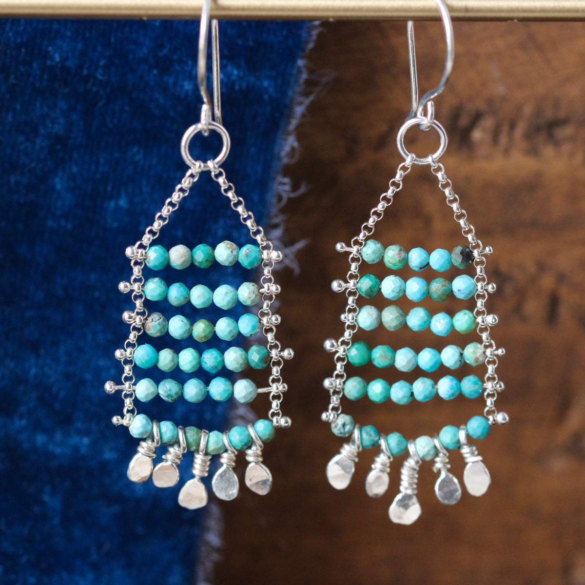 Turquoise Gemstone dangle earrings