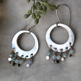 Stevie Earrings sterling silver and Aquamarine