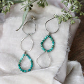 Clearance Sale Turquoise Petal Drop earrings