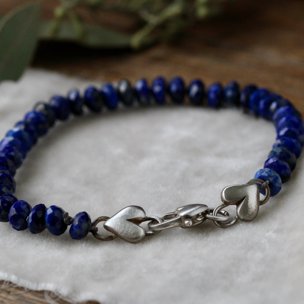Clearance Sale Lapis Lazuli gemstone knotted bracelet