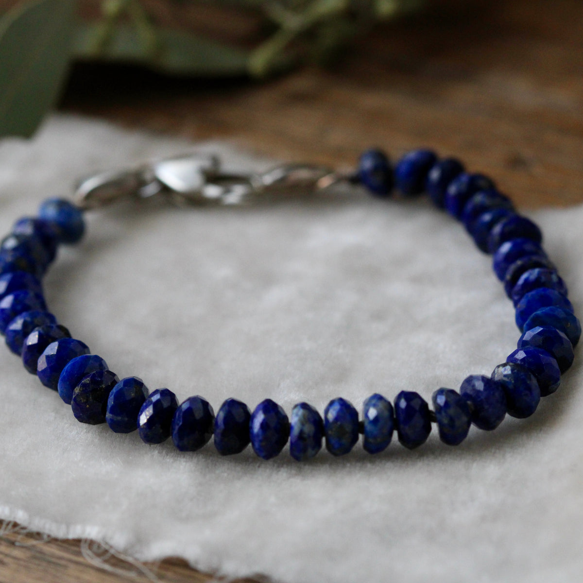 Clearance Sale Lapis Lazuli gemstone knotted bracelet