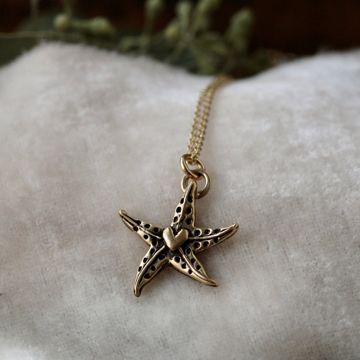 Clearance Sale Whimsical Bronze Starfish Necklace