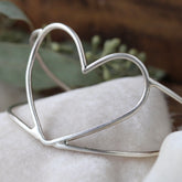 LOVE NOTES Sterling Silver Heart Cuff Bracelet