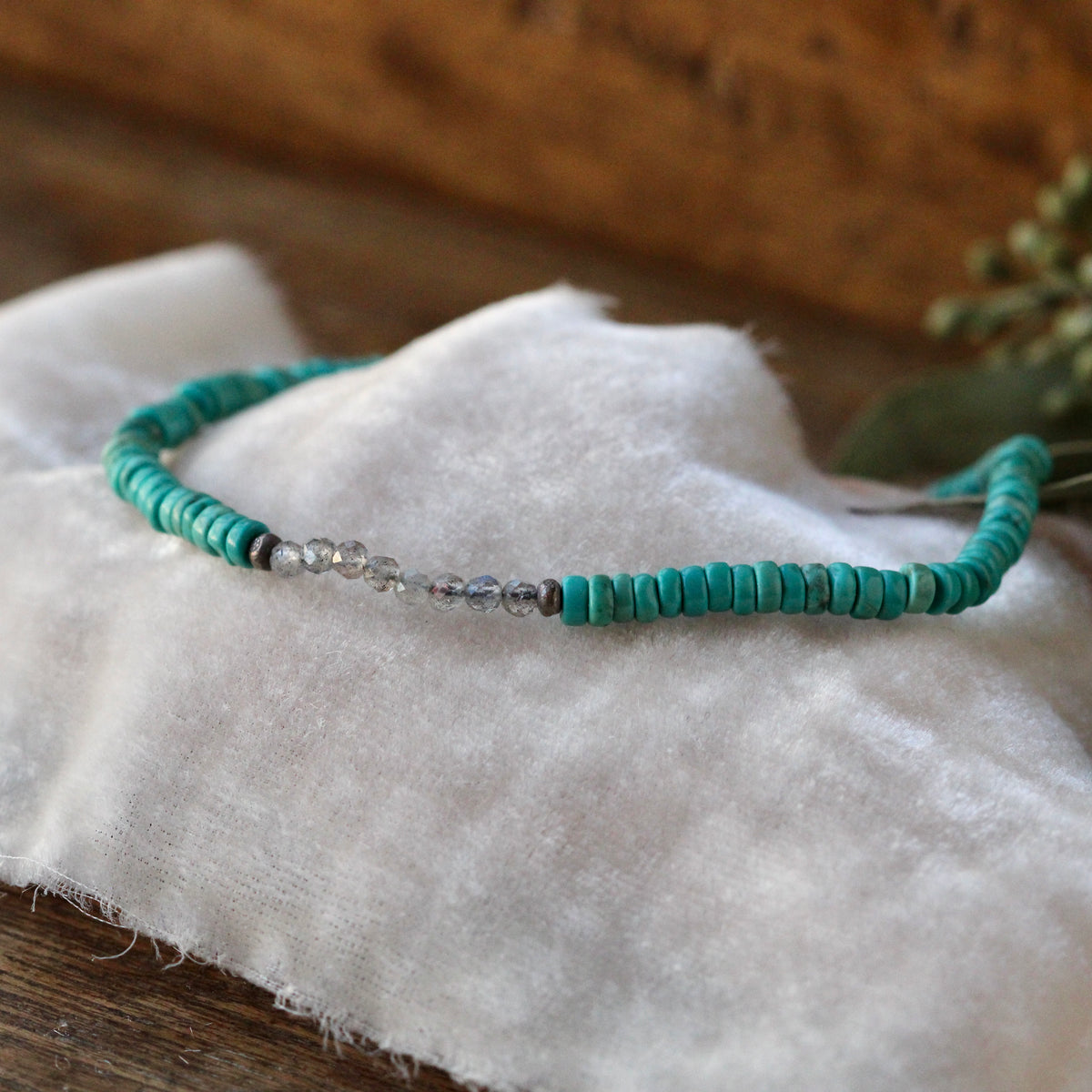 Clearance Sale Turquoise and Labradorite Bracelet or anklet