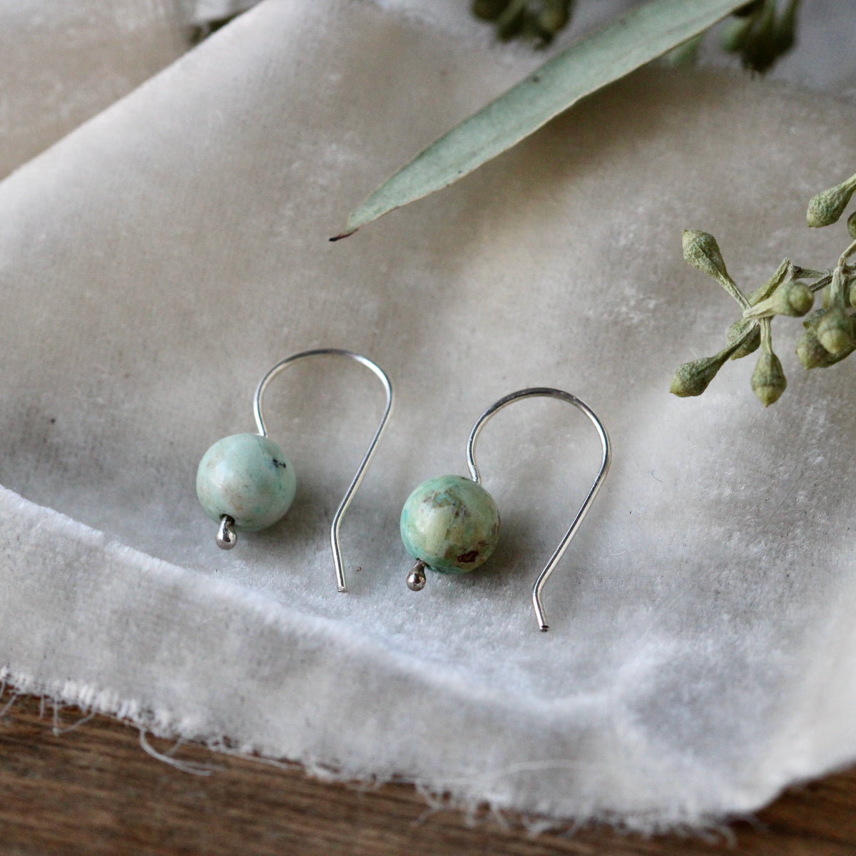 Clearance Sale little gemstone earrings  Tibetan Turquoise