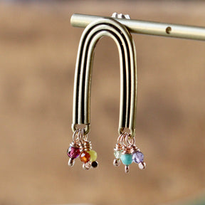 Talismans Of Hope Rainbow Bronze Post Earrings