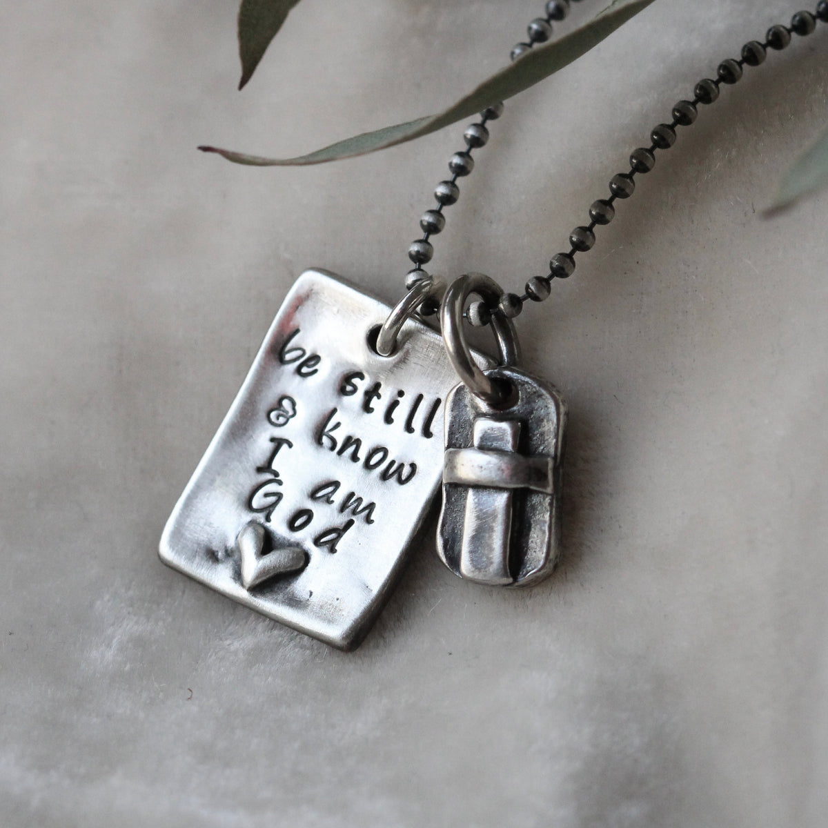 Clearance Sale Be Still & Know Sterling Silver Necklace