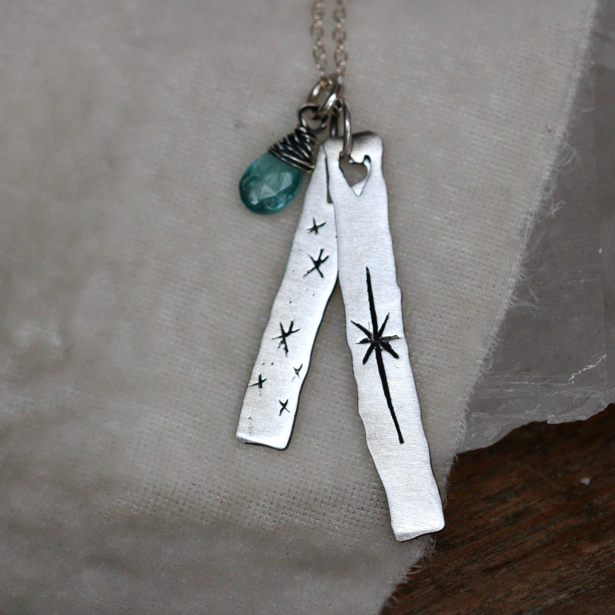 Darling You are Magic sterling silver and apatite necklace