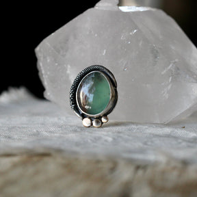 Interchangeable Floral Pendant with Aquaprase Sterling silver
