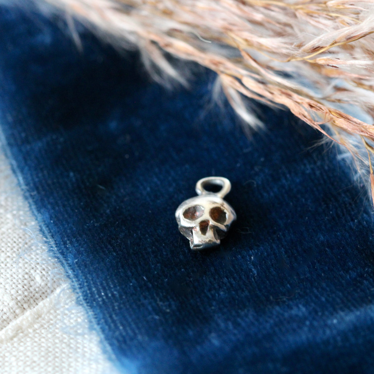 Pre Order Mini Sterling Silver Momento Mori Skull Charm Storyteller Collection