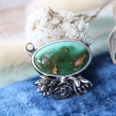 Royston Turquoise Pendant with Succulent Florals Interchangeable Collection