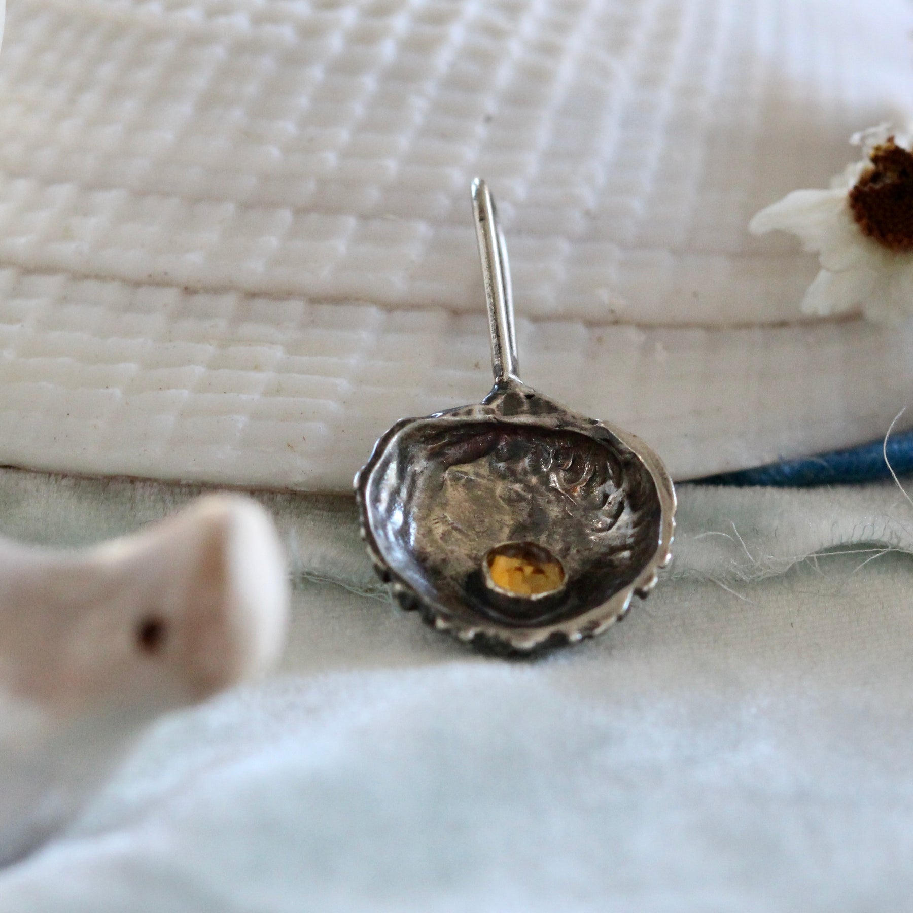 Clam Shell with Citrine Charm Pacific Coast Collection (Copy)